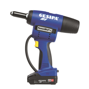GESIPA - Rivettatrice a batteria per rivetti ciechi PowerBird Pro Gold Edition, Modello: CAS
