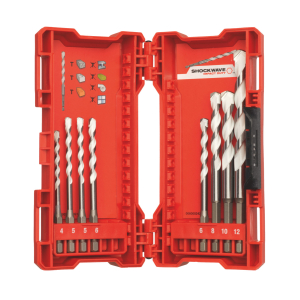 MILWAUKEE - Set di punte universali in metallo duro, 1/4 pollice (E 6,3), ⌀ Punta: 8 mm