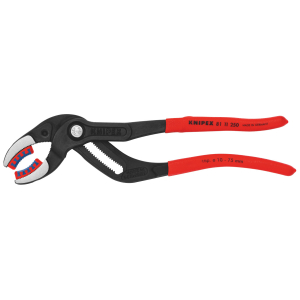 KNIPEX - Pinza regolabile per tubi con ganasce in plastica Superficie bonderizzata nera, Lunghezza complessiva: 250mm