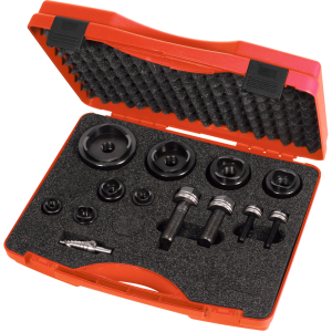 HOLEX - Set di punzoni fora-lamiera “UNF” con ⌀ compreso fra 16,2 e 63,5 mm, in valigetta di plastica, Modello: 1