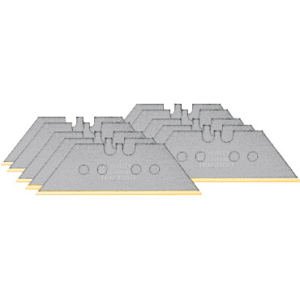 LUTZ BLADES - Set di 10 lame di ricambio a forma trapezoidale, bimetalliche, TiN, Numero: 10