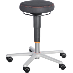 GARANT - Sgabello da lavoro ergonomico, imbottitura di stoffa, con rotelle, Modello: 1