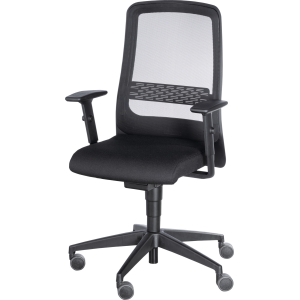 HOFFMANN - Sedia girevole da ufficio con schienale in rete, Colore: BLACK
