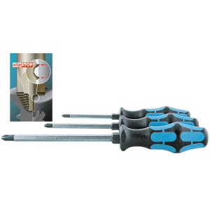 WERA - Set di cacciaviti per viti con impronta a croce Phillips, con impugnatura Kraftform, Numero di giraviti: 3