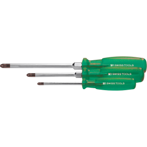 PB SWISS TOOLS - Set di giraviti per viti con impronta a croce Pozidriv, con impugnatura robusta “multicraft”, Numero di giraviti: 3
