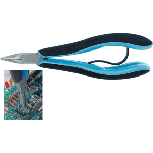 LINDSTRÖM - Pinza a becchi piatti per elettronica, Lunghezza complessiva: 150 mm